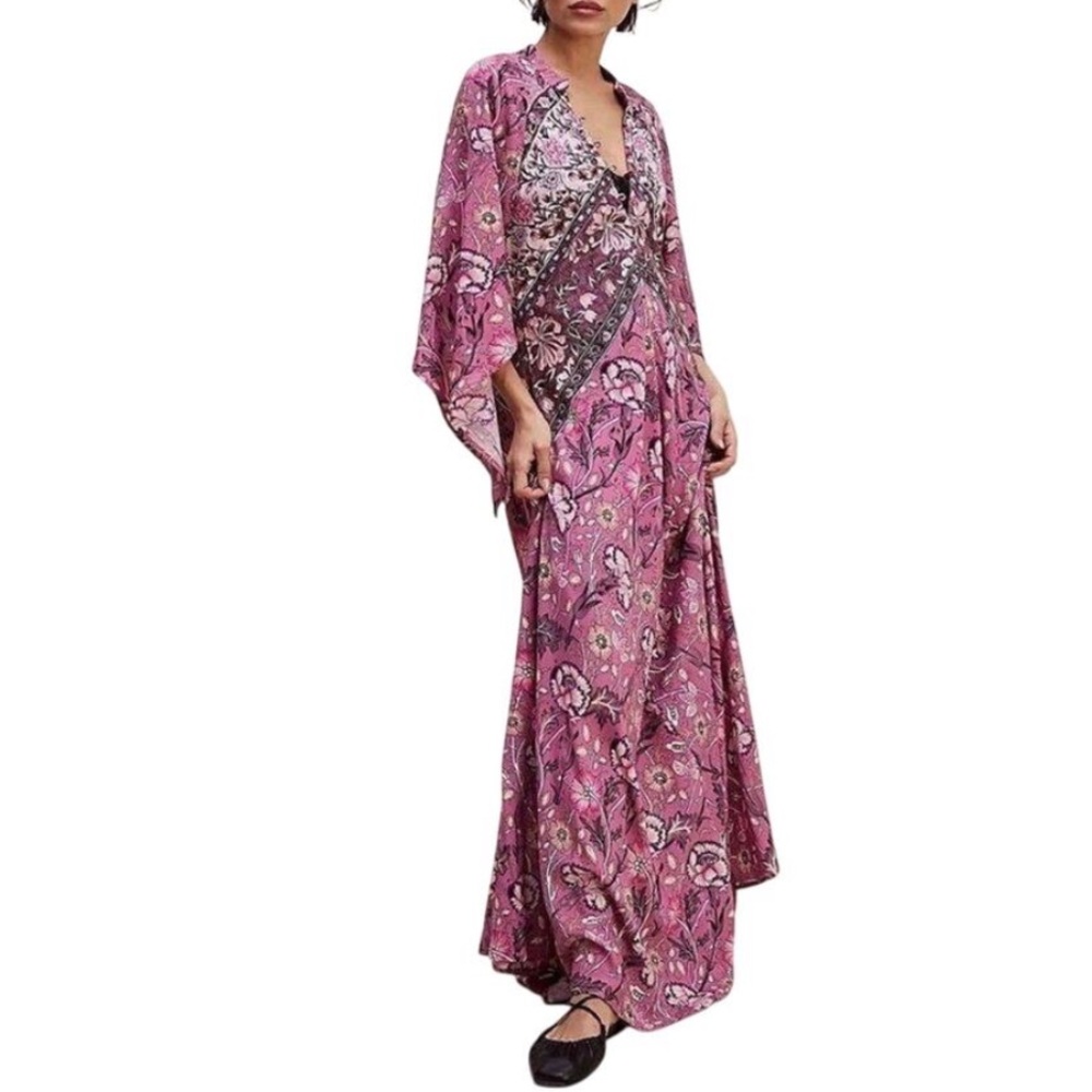 FREE PEOPLE Jen's Pirate Booty Baroque Hyacinth Maxi Size L New w/o Tag $289 SOO - Picture 4 of 12